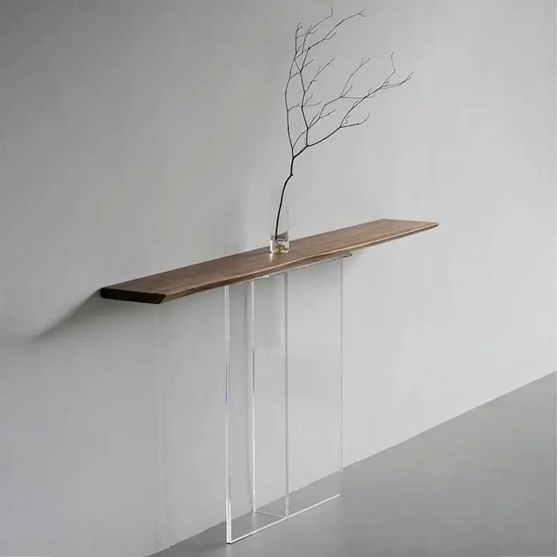 Solid wood table with Acrylic transparent legs Light luxury art simple room decor table furniture narrow porch wall side table
Solid wood table with Acrylic transparent legs Light luxury art simple room decor table furniture narrow porch wall side table