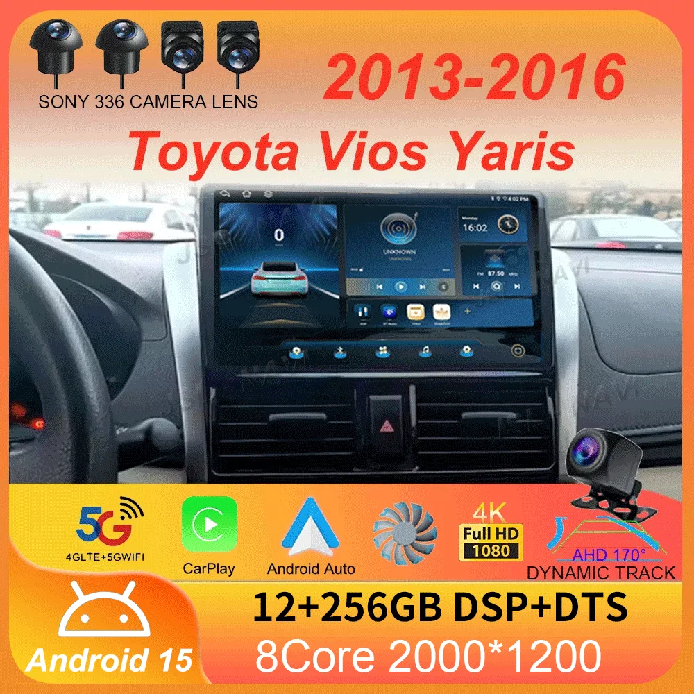 Для Toyota Vios Yaris 2013 2014 2015 2016 Автомобильный радиоприемник Android 15 Carplay Авто мультимедийный видеоплеер GPS-навигация 2din Стерео
Для Toyota Vios Yaris 2013 2014 2015 2016 Автомобильный радиоприемник Android 15 Carplay Авто мультимедийный видеоплеер GPS-навигация 2din Стерео