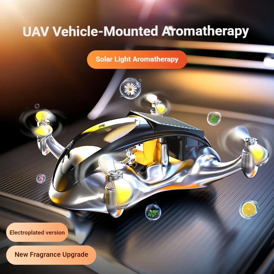Solar-Powered Rotating Aircraft-Shaped Drone Car Air Freshener Fragrance Diffuser Dashboard Aromatherapy Diffuser
Solar-Powered Rotating Aircraft-Shaped Drone Car Air Freshener Fragrance Diffuser Dashboard Aromatherapy Diffuser