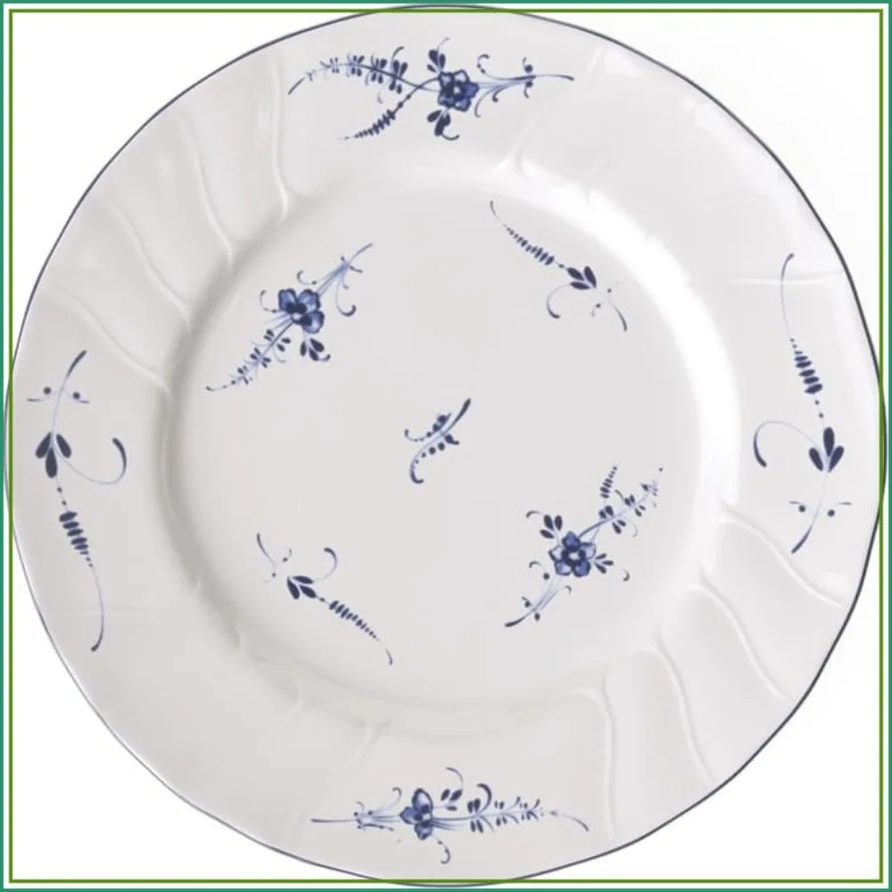 10.5" Premium Porcelain Dinner Plate for Everyday Use, Dishwasher and Microwave Safe, White/Blue
10.5" Premium Porcelain Dinner Plate for Everyday Use, Dishwasher and Microwave Safe, White/Blue