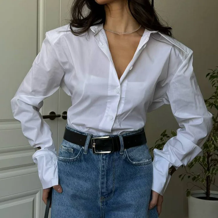 Fashionable Long Sleeve Shirt Women's Elegant Collar Open Cardigan Commute Top Cotton Chinese Style Clothing Spring Season
Fashionable Long Sleeve Shirt Women's Elegant Collar Open Cardigan Commute Top Cotton Chinese Style Clothing Spring Season