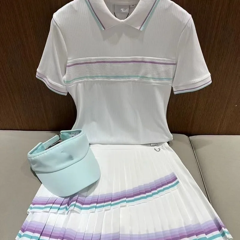 Women's Golf Set: New Summer Quick-Dry Polo Shirt and Pleated Skirt for Outdoor Sports
Women's Golf Set: New Summer Quick-Dry Polo Shirt and Pleated Skirt for Outdoor Sports
