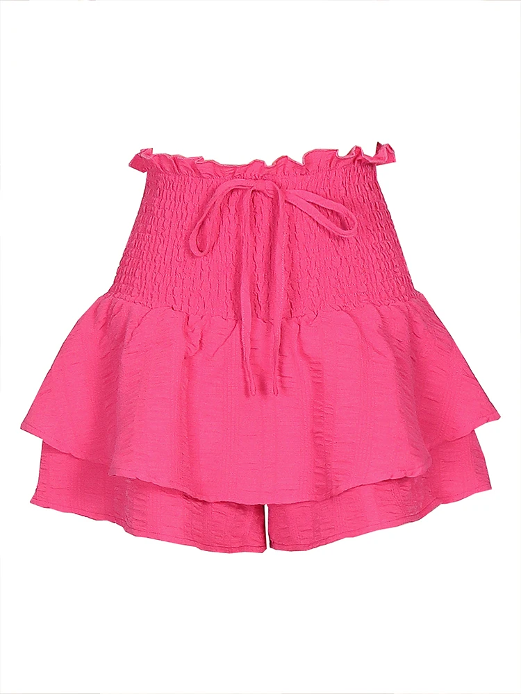 Vibrant Solid - Fashionable High Waist Ruffle Trim & Adjustable Tied Detail - Perfect Casual Wear for Spring & Summer - Womens
Vibrant Solid - Fashionable High Waist Ruffle Trim & Adjustable Tied Detail - Perfect Casual Wear for Spring & Summer - Womens