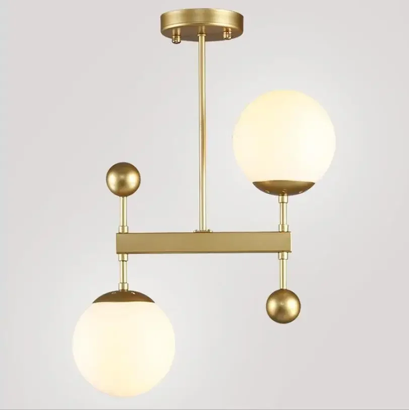 Northern Europe postmodern restaurant Pendant Lamp Gold simple creative double head bedroom ball glass chandelier
Northern Europe postmodern restaurant Pendant Lamp Gold simple creative double head bedroom ball glass chandelier