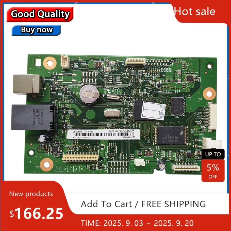 5 шт. плата форматирования для HP LaserJet Pro MFP M127 128 M127FN M127FW M128FN CZ181-60001 CZ183-60001, материнская плата, детали принтера
5 шт. плата форматирования для HP LaserJet Pro MFP M127 128 M127FN M127FW M128FN CZ181-60001 CZ183-60001, материнская плата, детали принтера