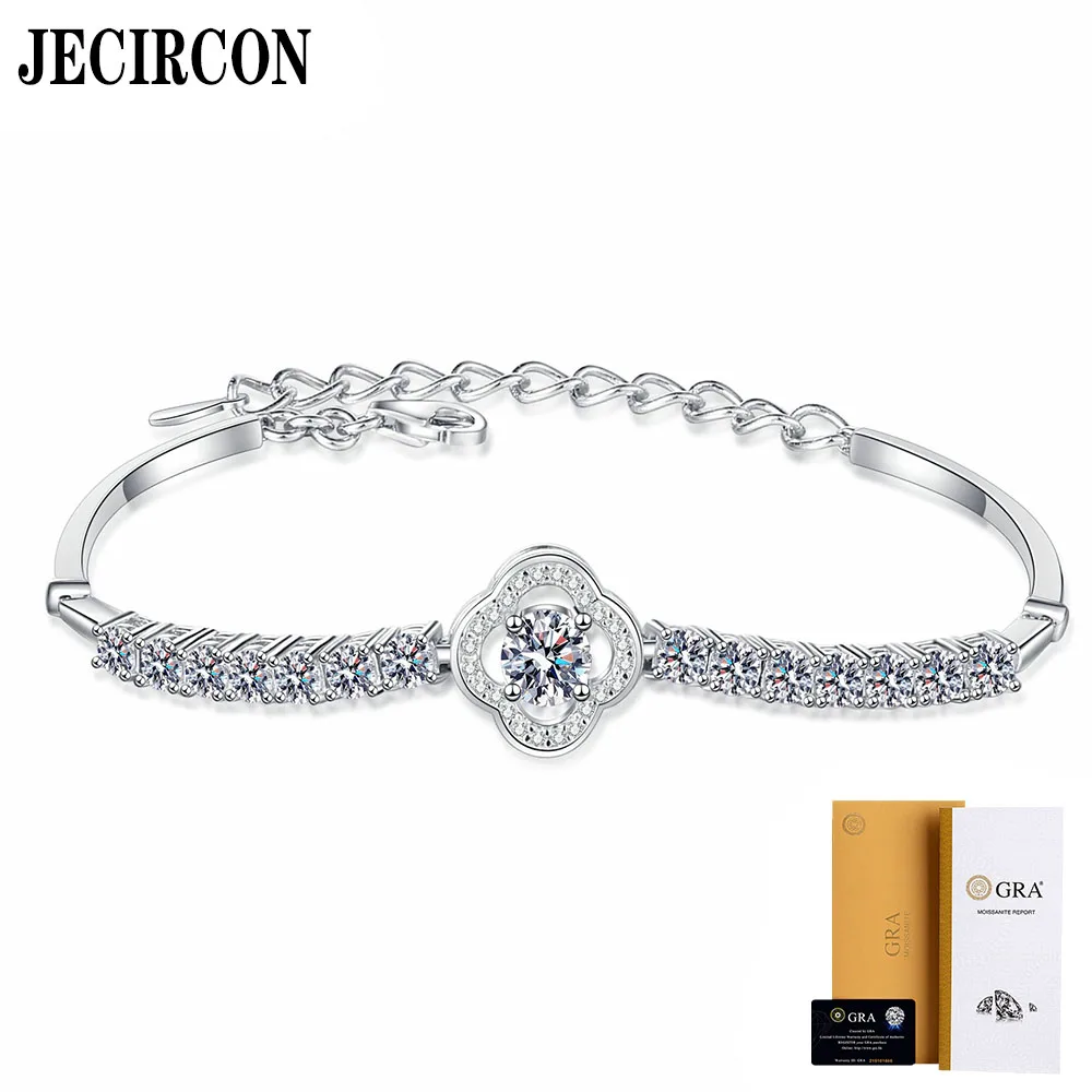 JECIRCON 925 Sterling Silver Moissanite Bracelet Trend 4 Petals Flower Hollow All Moissanite Hand Chain Korean Simple Jewelry
JECIRCON 925 Sterling Silver Moissanite Bracelet Trend 4 Petals Flower Hollow All Moissanite Hand Chain Korean Simple Jewelry