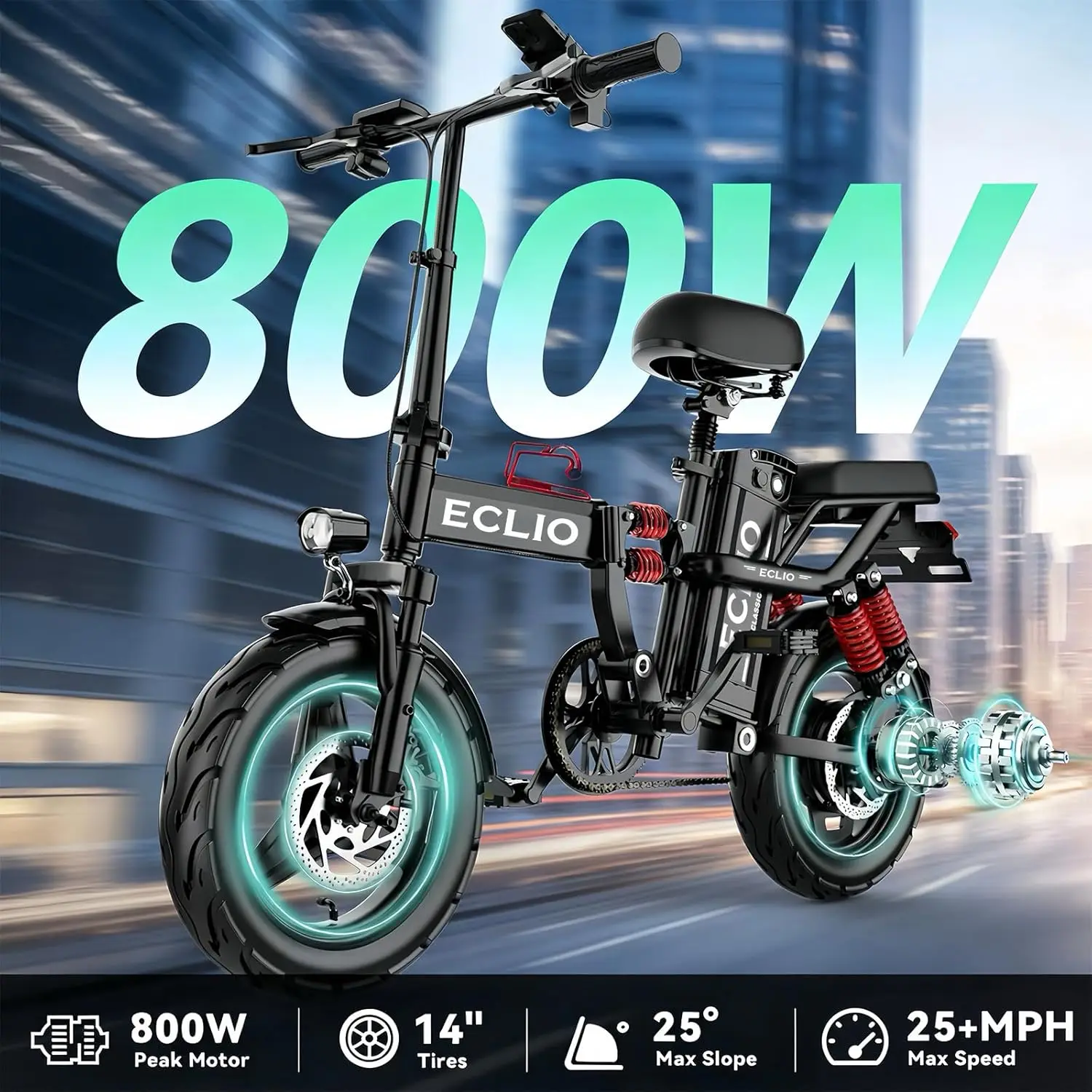 Folding Electric Bike, Electric Bicycle with 48V 14AH Removable Battery, Folding Electric Bike for Adults Teens,14'' Ebike Urban
Folding Electric Bike, Electric Bicycle with 48V 14AH Removable Battery, Folding Electric Bike for Adults Teens,14'' Ebike Urban