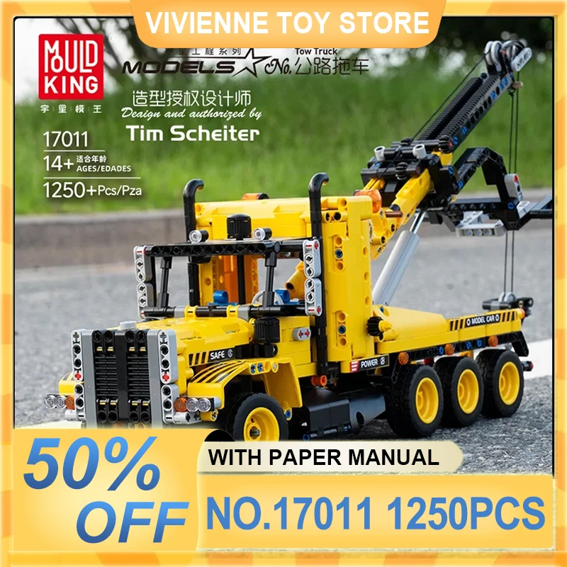 MOULD KING 17011 Technical Road Trailers Car MOC 43434 Tow Truck Building Blocks Bricks Assembly Toy Christmas Gift For Boy Kids
MOULD KING 17011 Technical Road Trailers Car MOC 43434 Tow Truck Building Blocks Bricks Assembly Toy Christmas Gift For Boy Kids