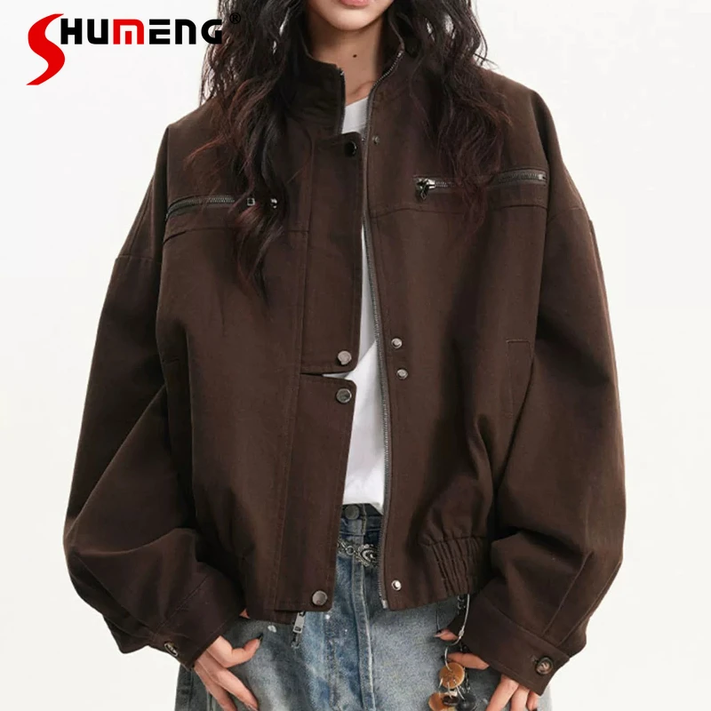 Fashion Stand Collar Tooling Denim Jackets Women's 2026 Spring New Trendy Loose Comfort Versatile Chic Coats Motorcycle Jackets
Fashion Stand Collar Tooling Denim Jackets Women's 2026 Spring New Trendy Loose Comfort Versatile Chic Coats Motorcycle Jackets