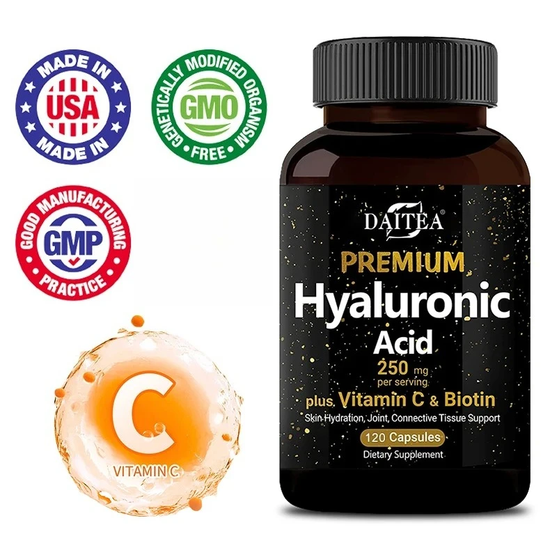 Hyaluronic Acid Supplement 250 Mg with Biotin and Vitamin C-3-in-1 - Skin Moisturization, Joint Lubrication, Hair and Eye Health
Hyaluronic Acid Supplement 250 Mg with Biotin and Vitamin C-3-in-1 - Skin Moisturization, Joint Lubrication, Hair and Eye Health