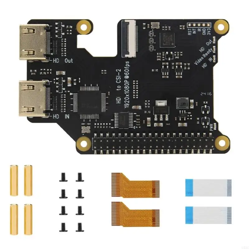U55C X1301 1080P to CSI2 Adapter Module TC358743XBG Chip 1080P Enhances Video Auditory Capturing For RPi 5B/4B/3B+/3B
U55C X1301 1080P to CSI2 Adapter Module TC358743XBG Chip 1080P Enhances Video Auditory Capturing For RPi 5B/4B/3B+/3B