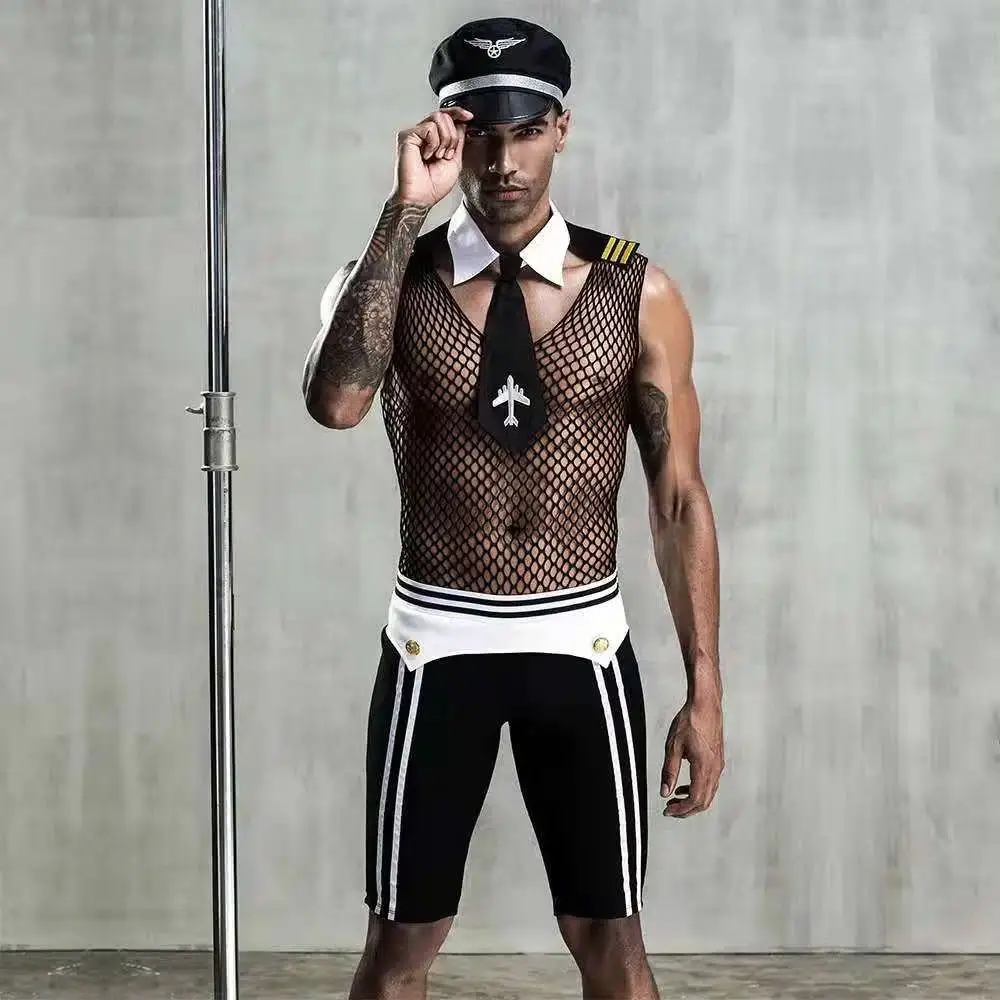 Multiple Sexy Men Navy Sailor Suit Costume Cosplay Uniform Erotic Underwear Gothic Punk Nightclub Party Clubwear
Multiple Sexy Men Navy Sailor Suit Costume Cosplay Uniform Erotic Underwear Gothic Punk Nightclub Party Clubwear