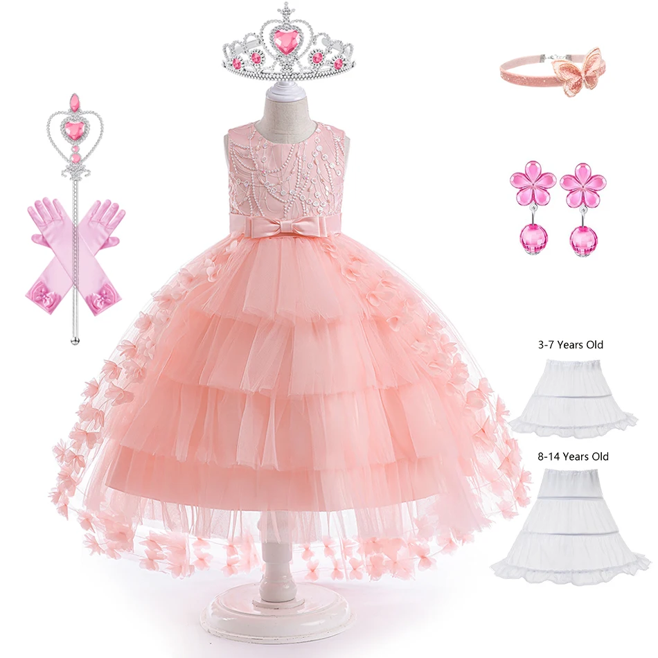 Glinda Role Playing Costume Wicked Witches Summer Pink Sleeveless Tulle Fluffy Layered Dress Kids Cosplay Party Princess Outfit
Glinda Role Playing Costume Wicked Witches Summer Pink Sleeveless Tulle Fluffy Layered Dress Kids Cosplay Party Princess Outfit