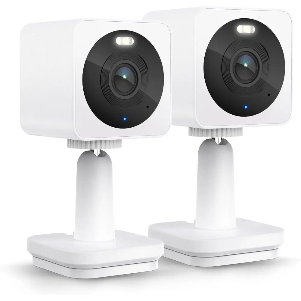 1080p Wi-Fi Security Camera with Color Night Vision, Motion Detection, 2-Way Audio, Works with Alexa, White (2-Pack)
1080p Wi-Fi Security Camera with Color Night Vision, Motion Detection, 2-Way Audio, Works with Alexa, White (2-Pack)