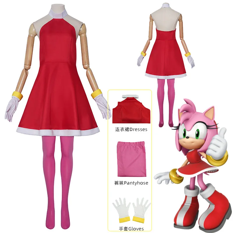Amy Rose Cosplay Costume Rosy The Rascal Cosplay Red Dress Suit Women Game Cosplay Outfit Halloween Party Role Play Dress 2025
Amy Rose Cosplay Costume Rosy The Rascal Cosplay Red Dress Suit Women Game Cosplay Outfit Halloween Party Role Play Dress 2025