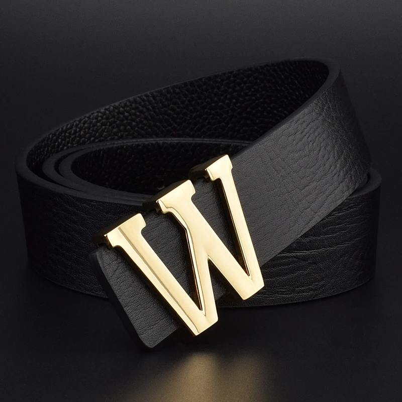 New High Quality W Letter Men's Belt Luxury Genuine Leather Brand Smooth Buckle Black Famous Designer Coskin Strap with Belt
New High Quality W Letter Men's Belt Luxury Genuine Leather Brand Smooth Buckle Black Famous Designer Coskin Strap with Belt