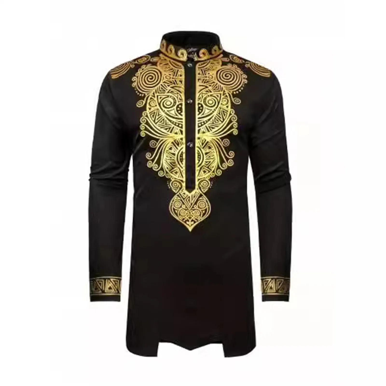2025 African Men's Muslim Robes Casual Gold Stamping Long Sleeve Saudi Arabia Dubai Jubba Thobe Traditional Arabic Caftan
2025 African Men's Muslim Robes Casual Gold Stamping Long Sleeve Saudi Arabia Dubai Jubba Thobe Traditional Arabic Caftan