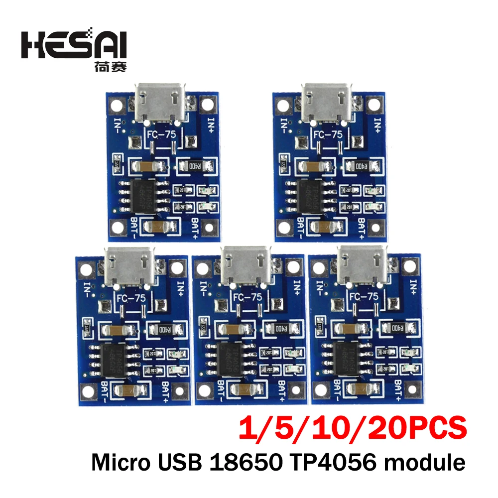 Type-C Micro USB 5V 1A 18650 TP4056 Lithium Battery Charger Module Charging Board With Protection Dual Functions 1A
Type-C Micro USB 5V 1A 18650 TP4056 Lithium Battery Charger Module Charging Board With Protection Dual Functions 1A