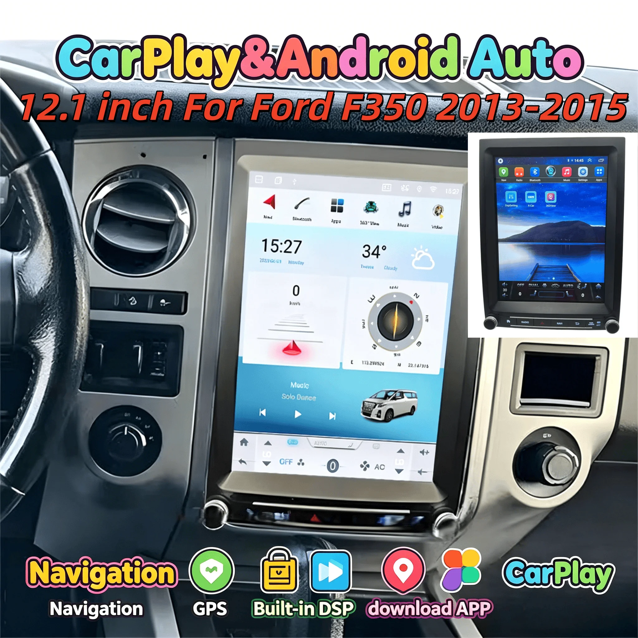 12.1" Touch Screen Car Radio Android For Ford F350 2013-2015 Carplay Multimedia Video Player Stereo Head Unit Bluetooth 5.0 4G
12.1" Touch Screen Car Radio Android For Ford F350 2013-2015 Carplay Multimedia Video Player Stereo Head Unit Bluetooth 5.0 4G