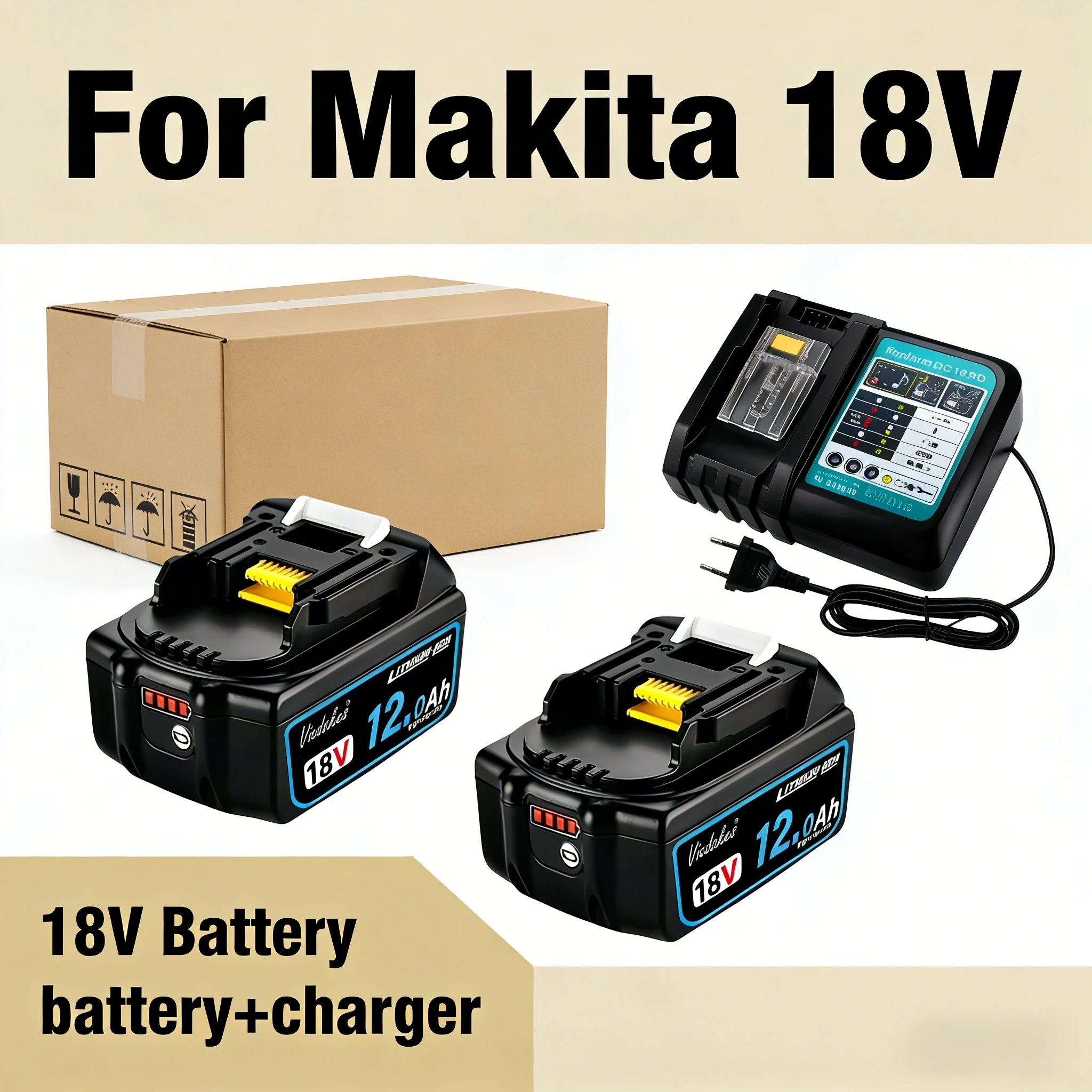 100% Original for Makita 18V Battery, BL1860 1850 1840 12000mAh for Makita 18V Power Tool Battery, for 18V Rechargeable Battery
100% Original for Makita 18V Battery, BL1860 1850 1840 12000mAh for Makita 18V Power Tool Battery, for 18V Rechargeable Battery