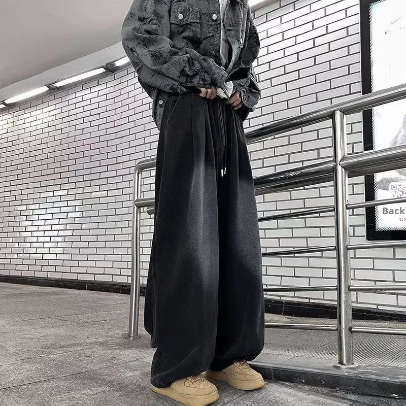 Waed Vintage Men's Jeans Loose Wide Leg Rope Tied Long Pants Street Sle Trendy Brand Casual Straight Cut Trousers
Waed Vintage Men's Jeans Loose Wide Leg Rope Tied Long Pants Street Sle Trendy Brand Casual Straight Cut Trousers