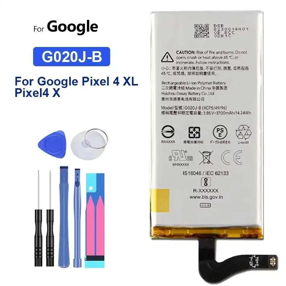 Аккумулятор мобильного телефона G020J-B Премиум-замена для HTC Google Pixel 4 XL Pixel 4 X 3700 мАч
Аккумулятор мобильного телефона G020J-B Премиум-замена для HTC Google Pixel 4 XL Pixel 4 X 3700 мАч