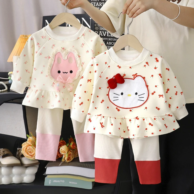 Baby Girl Clothes Set Autumn Kid Sweatshirts Pullover Cute Hello Kitty Top & Leggings Pants 2pcs Suit Children Sweet Tracksuits
Baby Girl Clothes Set Autumn Kid Sweatshirts Pullover Cute Hello Kitty Top & Leggings Pants 2pcs Suit Children Sweet Tracksuits