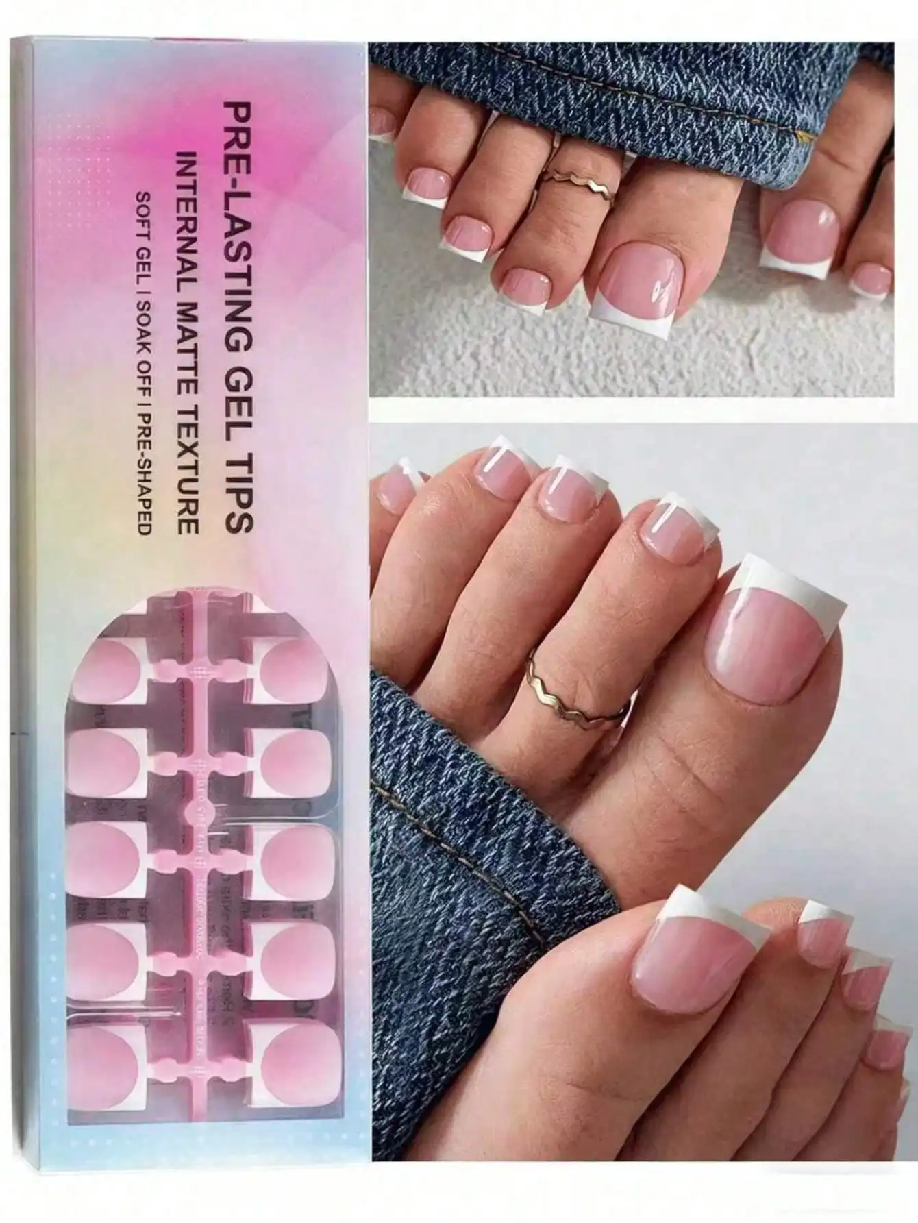 150 Pcs Matte French Nail Stickers, Pink And White French Nail Stickers, Square, For Women, Soft Gel False Nails, Removable, Home DIY, 15 Sizes, Suitable For Women's Summer Nail Decoration, Press-On Nail Patches, Nail Supplies
150 Pcs Matte French Nail Stickers, Pink And White French Nail Stickers, Square, For Women, Soft Gel False Nails, Removable, Home DIY, 15 Sizes, Suitable For Women's Summer Nail Decoration, Press-On Nail Patches, Nail Supplies