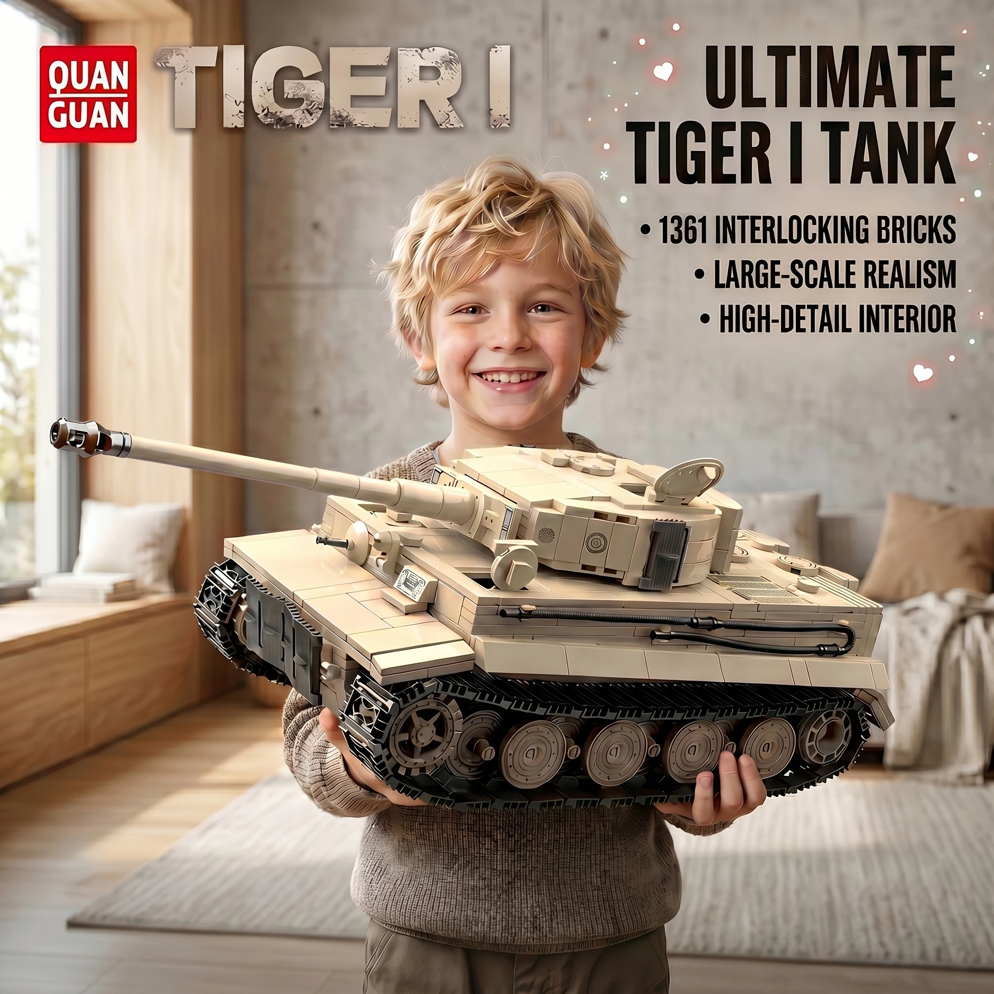 WW2 Military Tiger I Heavy Tank Building Blocks, KV-2 & Panther Tank Models, Army Weapons and Soldier Minifigures, Kids Educatio
WW2 Military Tiger I Heavy Tank Building Blocks, KV-2 & Panther Tank Models, Army Weapons and Soldier Minifigures, Kids Educatio