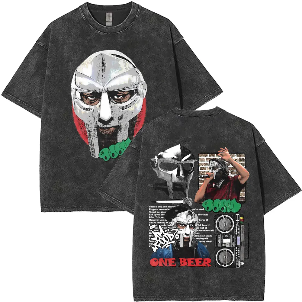 Washed Vintage Rapper Mf Doom MM FOOD One Beer Graphic Tshirt Men Women Hip Hop Fashion T-shirt Male Casual Oversized Streetwear
Washed Vintage Rapper Mf Doom MM FOOD One Beer Graphic Tshirt Men Women Hip Hop Fashion T-shirt Male Casual Oversized Streetwear