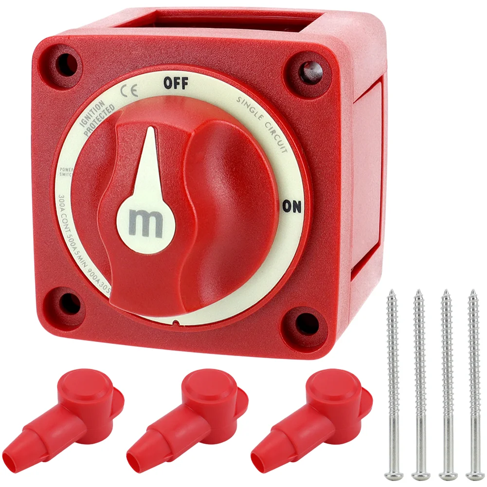 300A Marine Battery Disconnect Switch With Protective Sheath For Car RV Boat 12V-48V DC Ignition Protected Waterproof Power
300A Marine Battery Disconnect Switch With Protective Sheath For Car RV Boat 12V-48V DC Ignition Protected Waterproof Power