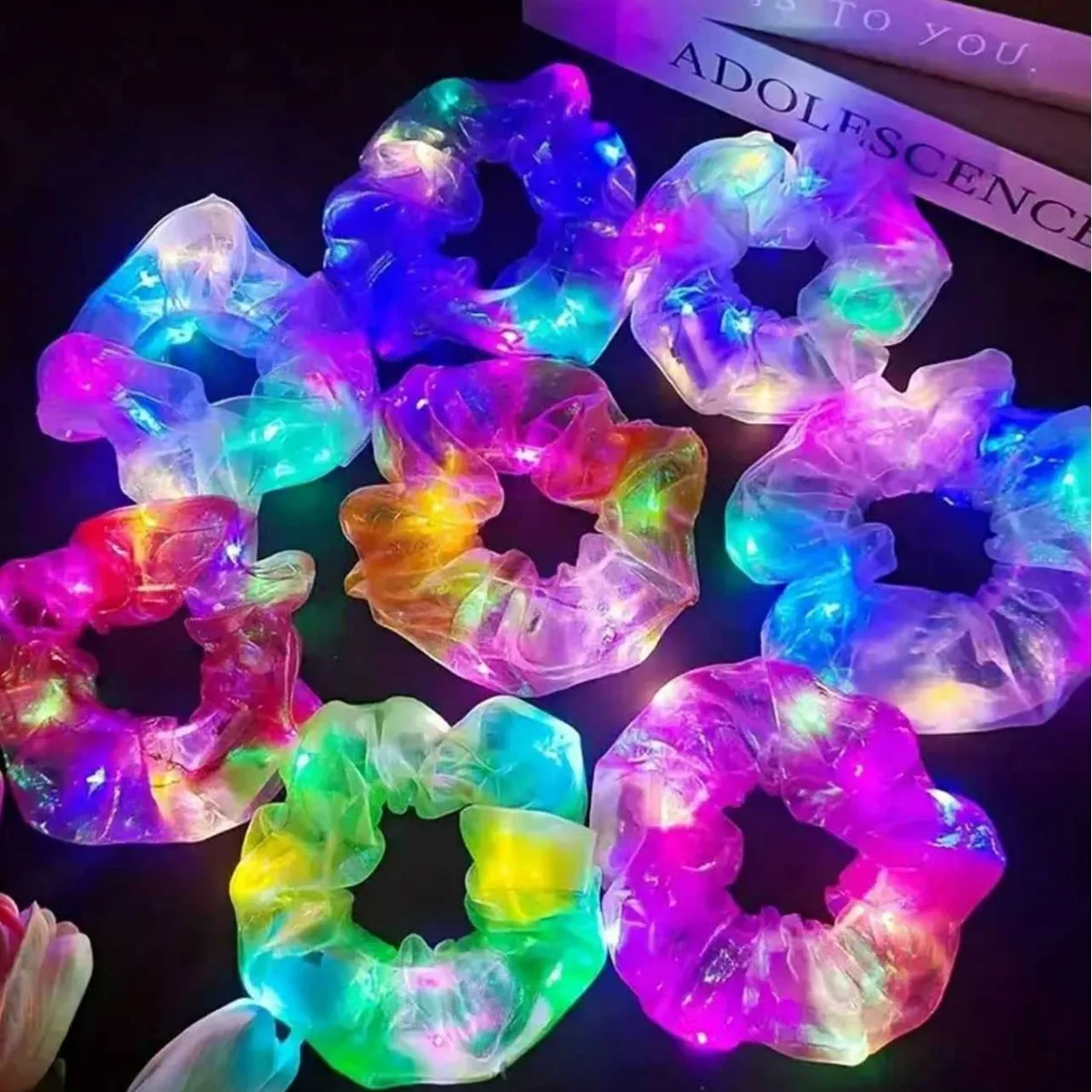 LED Hairband Large Intestine Hair Ring Luminous Headband Party Night Color Ding Jewelry Nightclub Bounce Di Fat Intestine
LED Hairband Large Intestine Hair Ring Luminous Headband Party Night Color Ding Jewelry Nightclub Bounce Di Fat Intestine