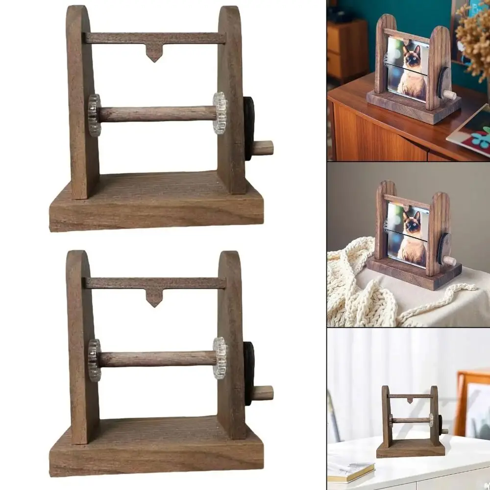 Hand Crank Rotation Photo Frame Wood Material Creative Design Desk Photo Book Rotation Frame Hand Crank Photo Album Anniversary
Hand Crank Rotation Photo Frame Wood Material Creative Design Desk Photo Book Rotation Frame Hand Crank Photo Album Anniversary
