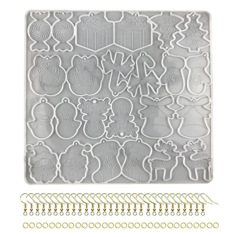 Christmas Resin Earrings Mold Silicone Pendant Mold for DIY Craft Jewelry Tool
Christmas Resin Earrings Mold Silicone Pendant Mold for DIY Craft Jewelry Tool