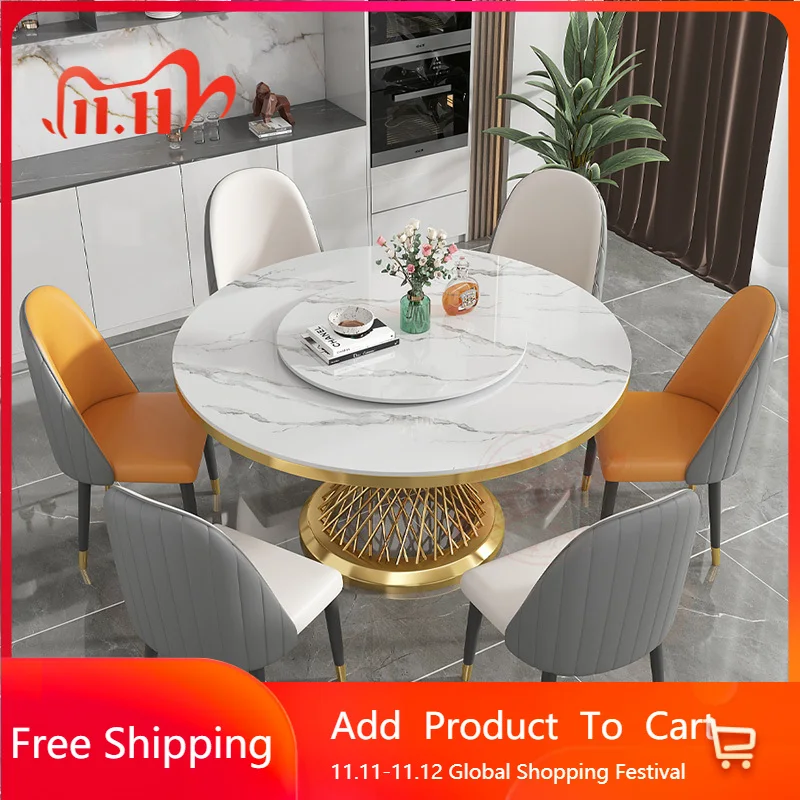 Luxury Gold Dining Table Legs Metal Modern Turntables Dining Tables 8 Chairs Kitchen Restaurant Mesa De Comedor Lounge Furniture
Luxury Gold Dining Table Legs Metal Modern Turntables Dining Tables 8 Chairs Kitchen Restaurant Mesa De Comedor Lounge Furniture