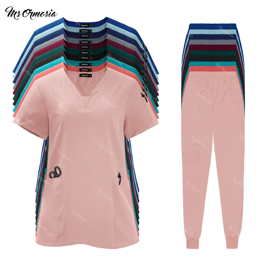 Multicolor Scrub Uniform Short Sleeve Top+Pants Nursing Uniform Women Pet Shop Doctor Clothes Medical Surgery Workwear Scrub Set
Multicolor Scrub Uniform Short Sleeve Top+Pants Nursing Uniform Women Pet Shop Doctor Clothes Medical Surgery Workwear Scrub Set