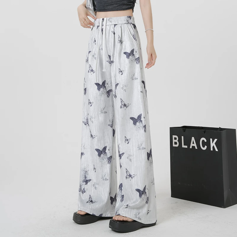 Women Long Pants 2024 Summer Y2K Print Butterfly Pants Loose Straight Elastic Waist Wide Leg Women Trousers Casual Soft Pants
Women Long Pants 2024 Summer Y2K Print Butterfly Pants Loose Straight Elastic Waist Wide Leg Women Trousers Casual Soft Pants