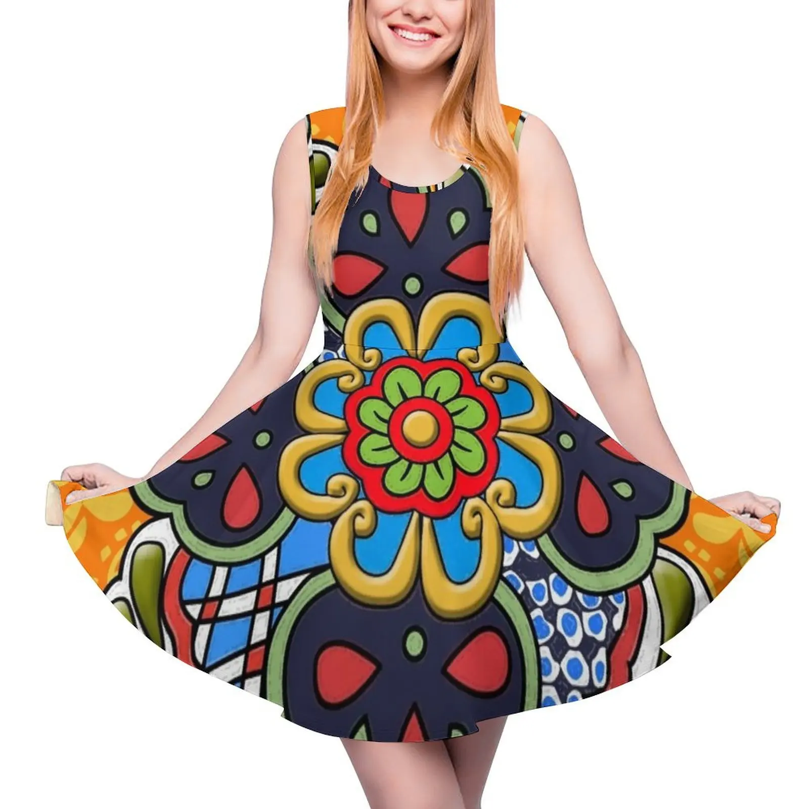 Mexican Talavera Flower Sleeveless Dress women"s elegant loose dresses dresses for womens 2024 prom dresses 2024
Mexican Talavera Flower Sleeveless Dress women"s elegant loose dresses dresses for womens 2024 prom dresses 2024