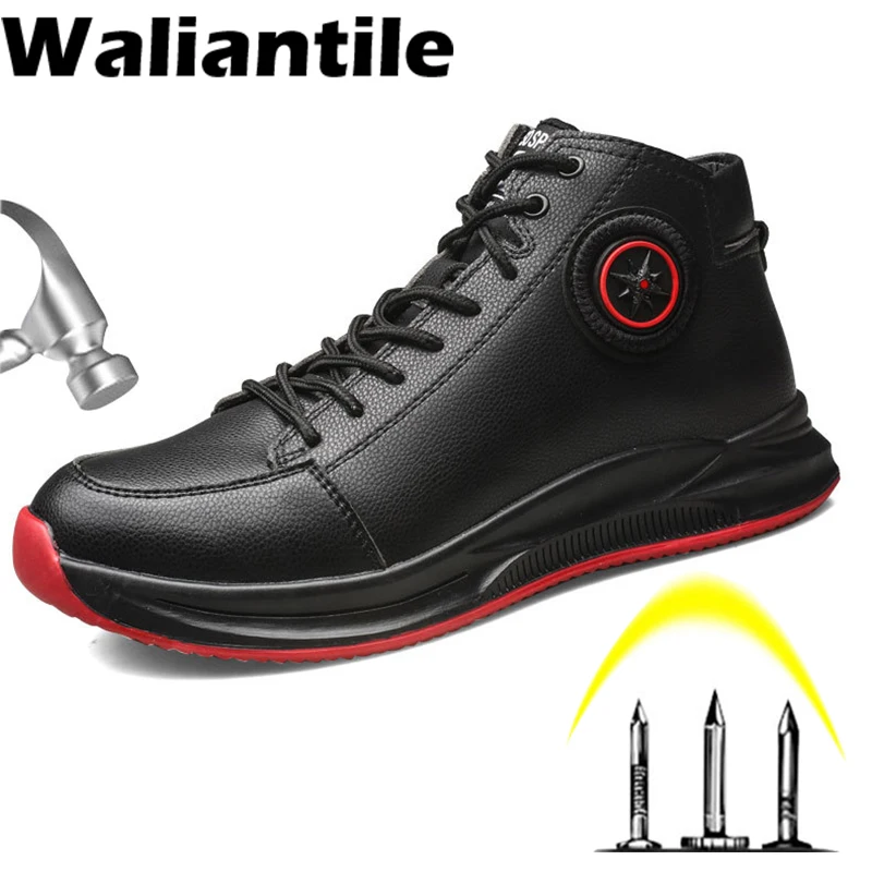 Waliantile High Quality Safety Work Boots For Men Male Anti-smashing Puncture Proof Industry Working Shoes Indestructible Boots
Waliantile High Quality Safety Work Boots For Men Male Anti-smashing Puncture Proof Industry Working Shoes Indestructible Boots