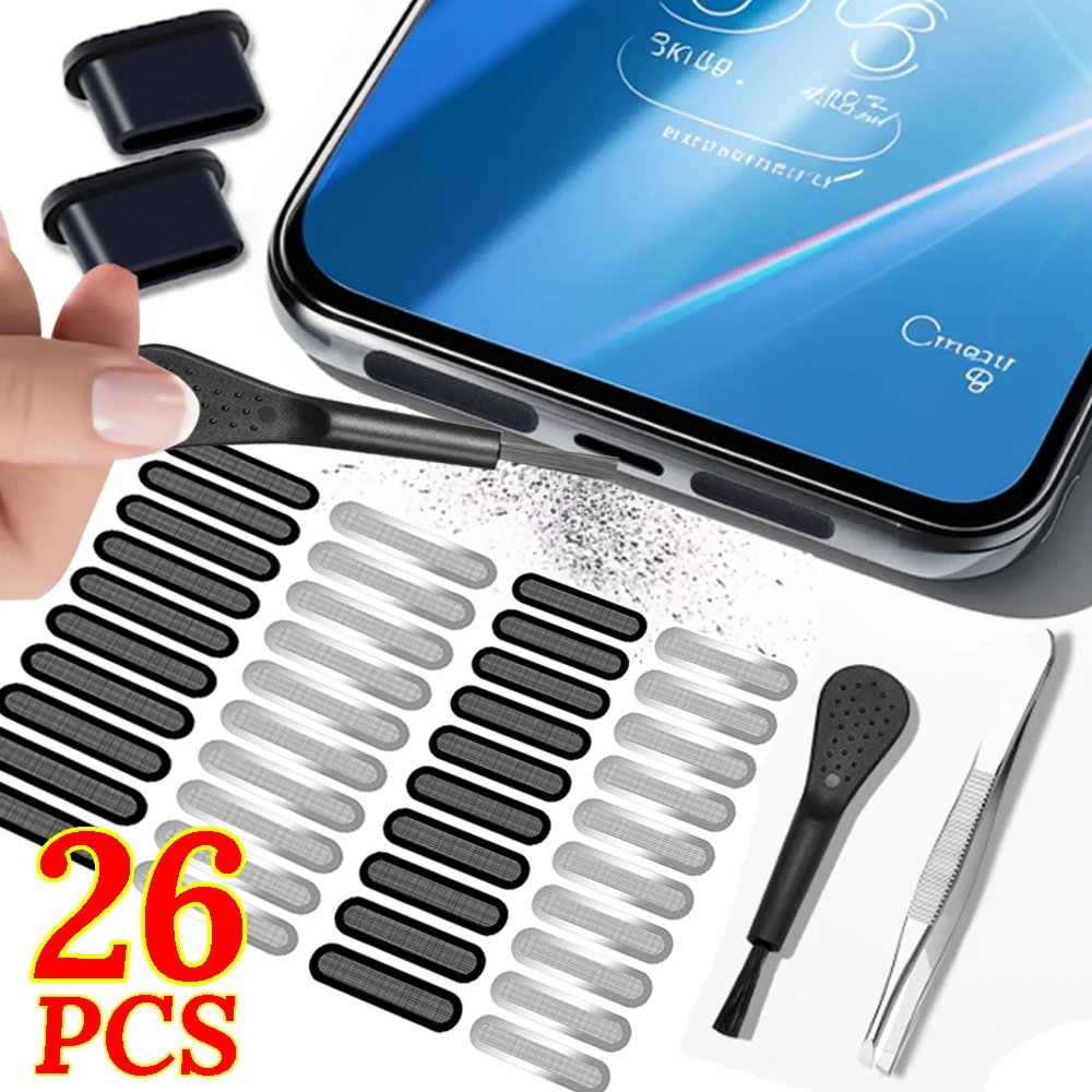 1-26Pcs Metal Dustproof Net Sticker for IPhone 17 Pro Max 17 Air Anti-Dust Metal Mesh Dust Plug with Cleaning Brush Tweezers
1-26Pcs Metal Dustproof Net Sticker for IPhone 17 Pro Max 17 Air Anti-Dust Metal Mesh Dust Plug with Cleaning Brush Tweezers