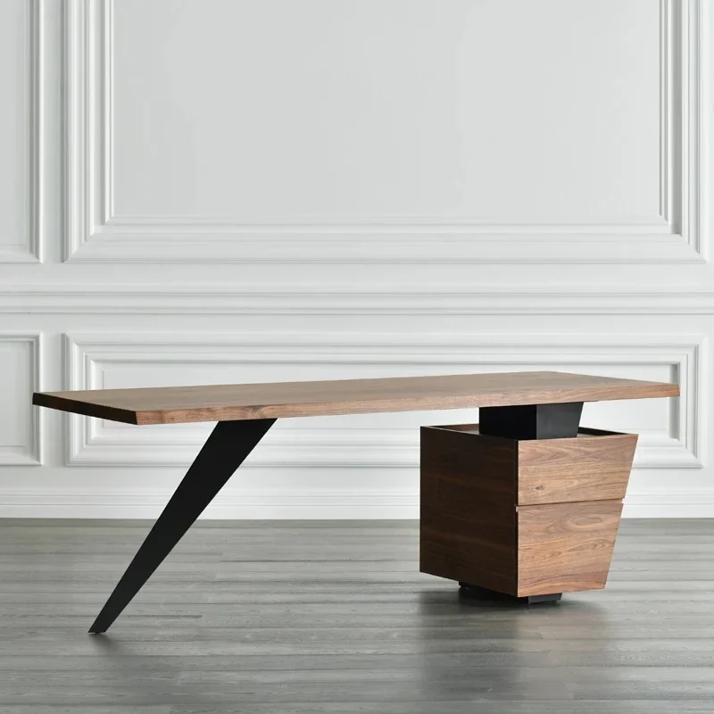 Italian Minimalist Industrial Retro Walnut Study Calligraphy Computer Desk Workbench
Italian Minimalist Industrial Retro Walnut Study Calligraphy Computer Desk Workbench