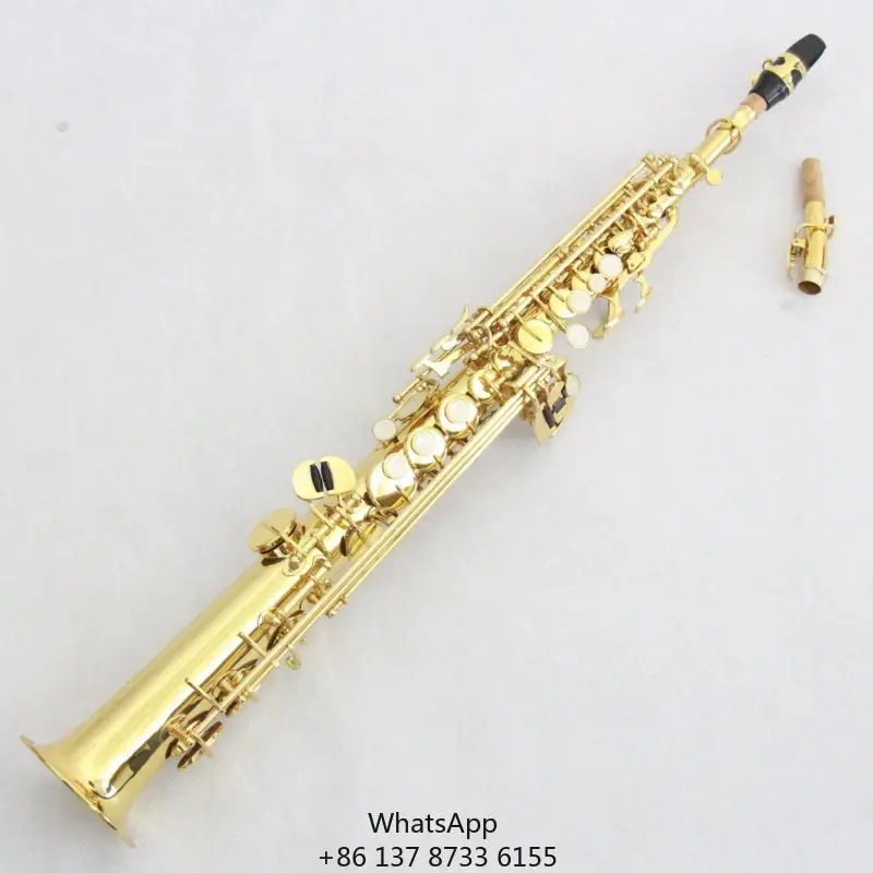 B-flat Soprano Saxophone Gold Lacquered Brass Body Soprano Saxophone For Kids Beginners
B-flat Soprano Saxophone Gold Lacquered Brass Body Soprano Saxophone For Kids Beginners