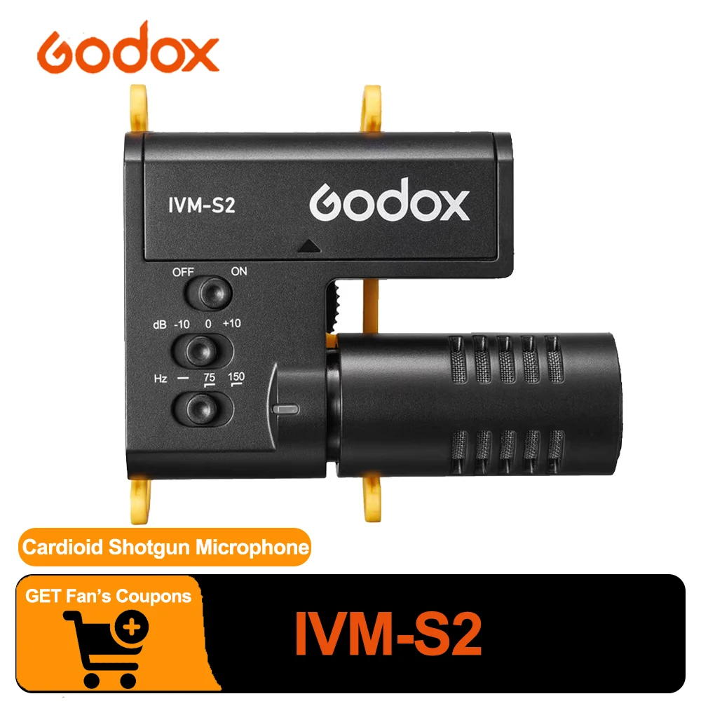 Godox IVM-S2 Cardioid Camera-Mount Shotgun Microphone 75Hz-150Hz Signal to Noise Ratio 75dB+ for Video Recording
Godox IVM-S2 Cardioid Camera-Mount Shotgun Microphone 75Hz-150Hz Signal to Noise Ratio 75dB+ for Video Recording