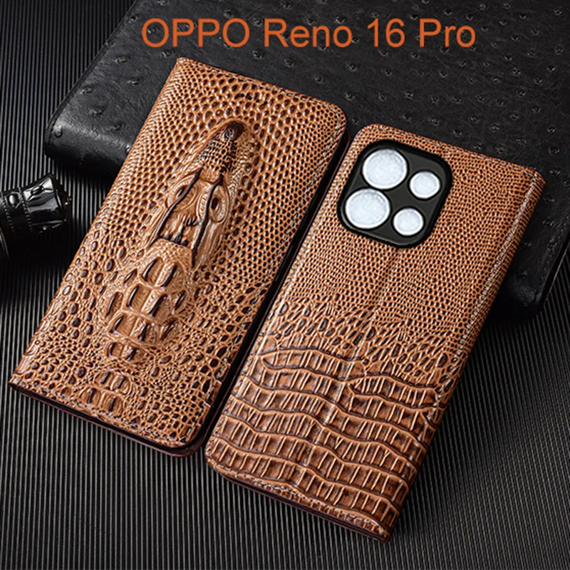 Genuine Leather Flip Case For OPPO Reno 16 Pro Phone Cover Card Cases Crocodile Head Handmade
Genuine Leather Flip Case For OPPO Reno 16 Pro Phone Cover Card Cases Crocodile Head Handmade