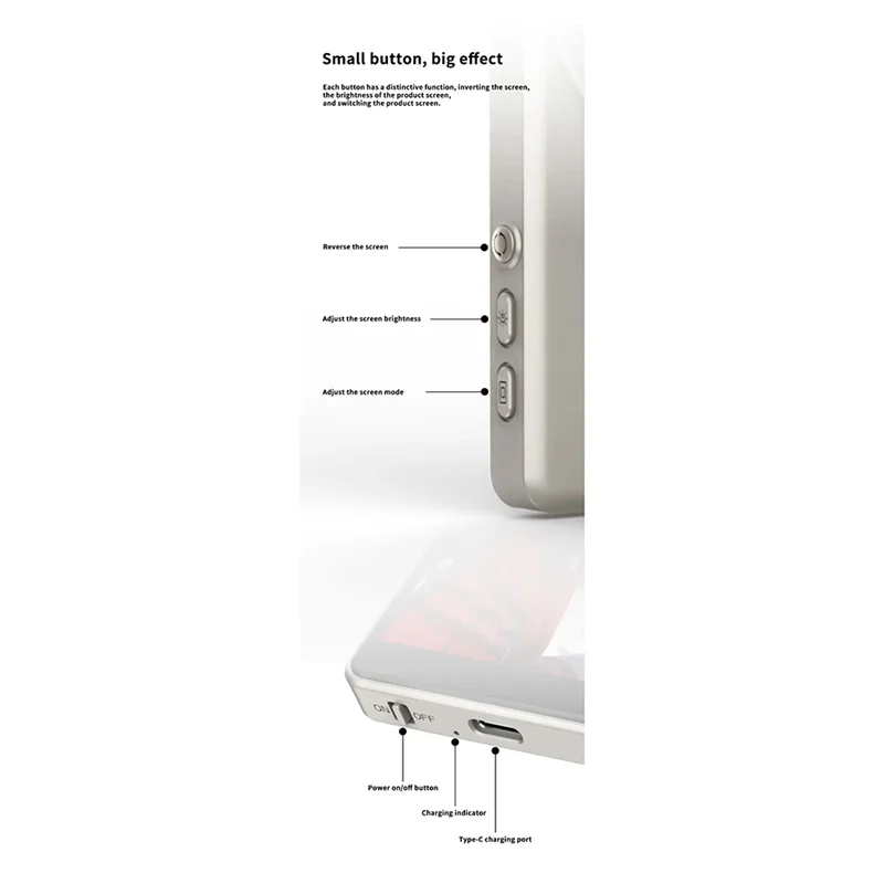 B37B-Display Screen Screen Selfie Long-Distance Transmission Wireless Synchronized Live Vlog Screen White
B37B-Display Screen Screen Selfie Long-Distance Transmission Wireless Synchronized Live Vlog Screen White