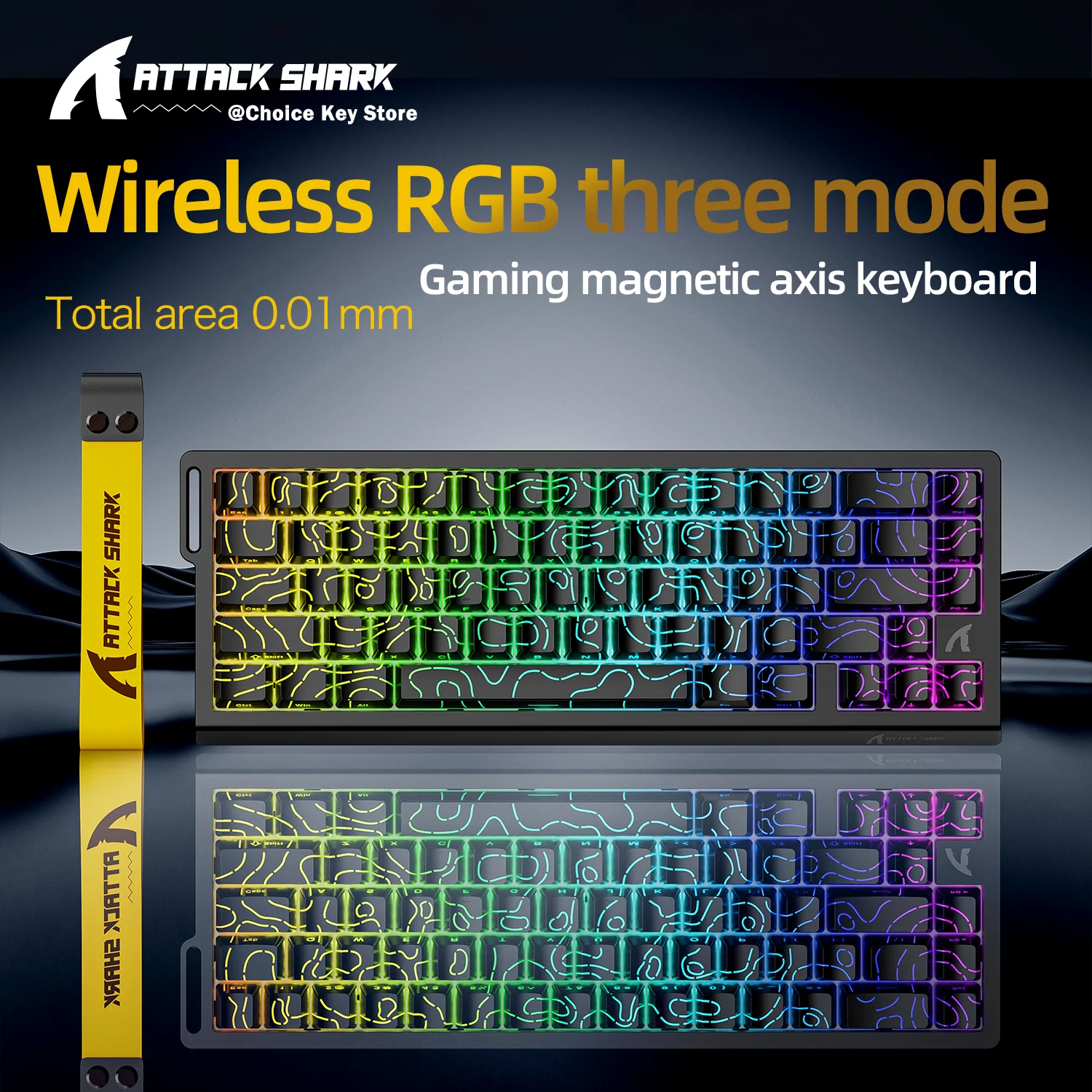 ATTACK SHARK X68PRO HE Magnetic Switch Wireless Keyboard 8000Hz 0.01mm Rapid Trigger Wired Tri-Mode RGB Hot-Swap for Pro Gaming
ATTACK SHARK X68PRO HE Magnetic Switch Wireless Keyboard 8000Hz 0.01mm Rapid Trigger Wired Tri-Mode RGB Hot-Swap for Pro Gaming