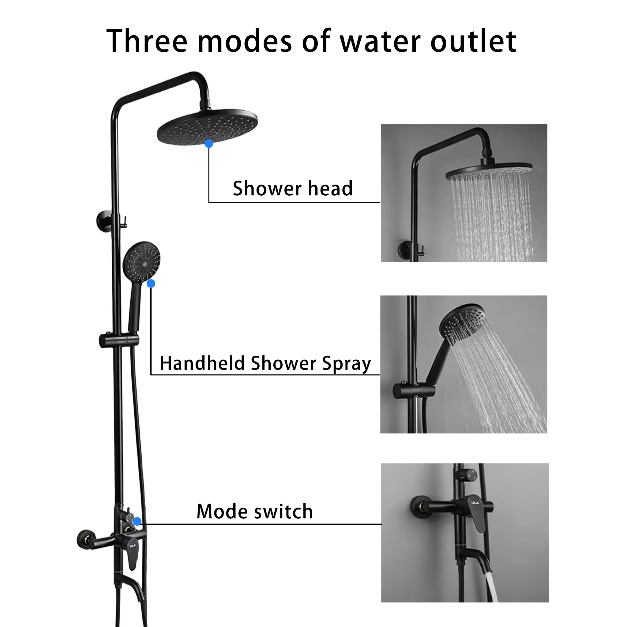 ULA Stainless Steel Shower Faucet Waterfall Bathroom Faucet Shower Set Rainfall Shower System Hot Cold Water Shower Mixer
ULA Stainless Steel Shower Faucet Waterfall Bathroom Faucet Shower Set Rainfall Shower System Hot Cold Water Shower Mixer
