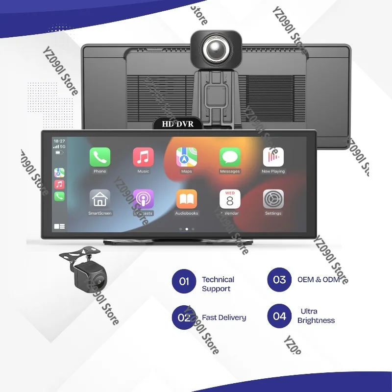 Universal Car Touch Screen GPS Player Built-in Speaker 4K Dash Cam Carplay Android Auto
Universal Car Touch Screen GPS Player Built-in Speaker 4K Dash Cam Carplay Android Auto