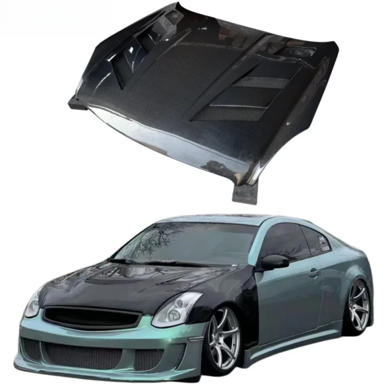 High Quality Carbon Fiber Engine Hood for G35 G25
High Quality Carbon Fiber Engine Hood for G35 G25