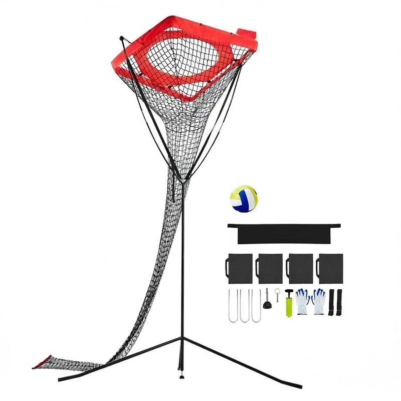 Volleyball training net, training device, angle and height adjustable volleyball trainer, portable practice net with steel base, carrying bag, target net for serving and spiking
Volleyball training net, training device, angle and height adjustable volleyball trainer, portable practice net with steel base, carrying bag, target net for serving and spiking
